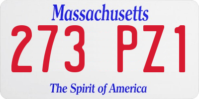 MA license plate 273PZ1