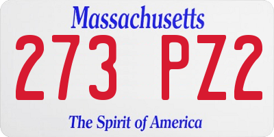 MA license plate 273PZ2