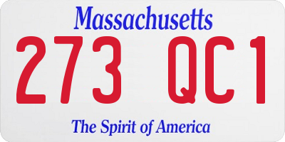 MA license plate 273QC1