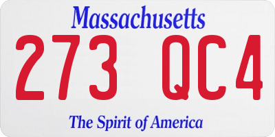 MA license plate 273QC4