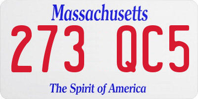 MA license plate 273QC5