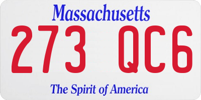 MA license plate 273QC6