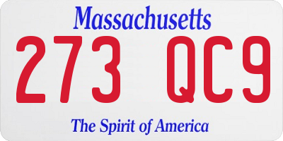 MA license plate 273QC9