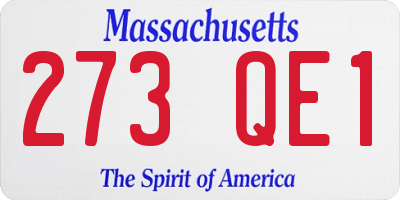 MA license plate 273QE1