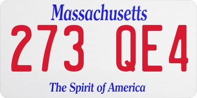MA license plate 273QE4