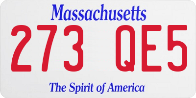 MA license plate 273QE5