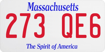 MA license plate 273QE6