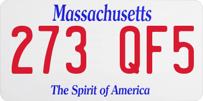 MA license plate 273QF5