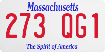 MA license plate 273QG1