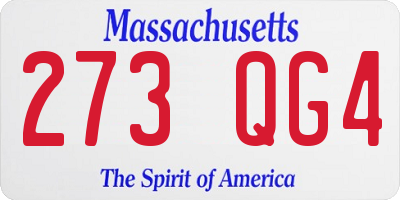 MA license plate 273QG4