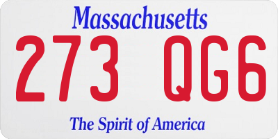 MA license plate 273QG6