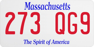 MA license plate 273QG9