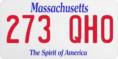 MA license plate 273QH0