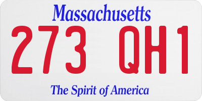 MA license plate 273QH1