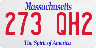 MA license plate 273QH2