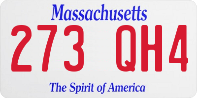 MA license plate 273QH4