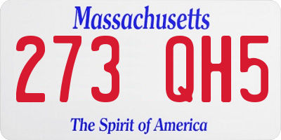 MA license plate 273QH5