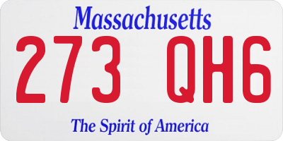 MA license plate 273QH6