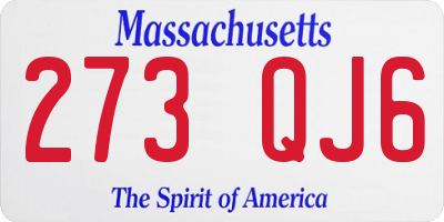 MA license plate 273QJ6