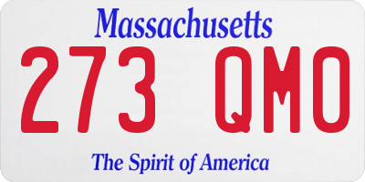 MA license plate 273QM0