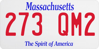 MA license plate 273QM2