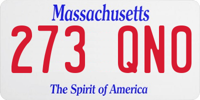 MA license plate 273QN0