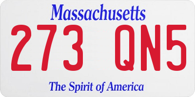 MA license plate 273QN5