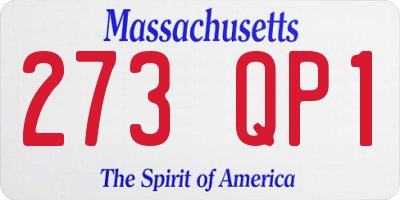 MA license plate 273QP1