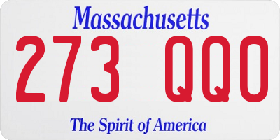 MA license plate 273QQ0