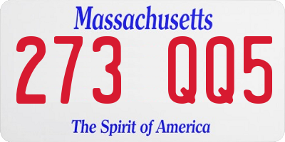 MA license plate 273QQ5
