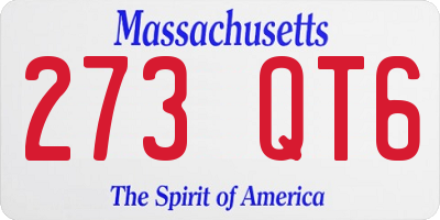 MA license plate 273QT6