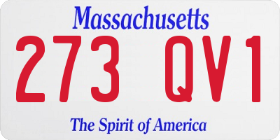 MA license plate 273QV1