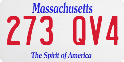 MA license plate 273QV4
