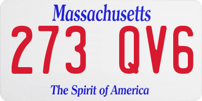 MA license plate 273QV6