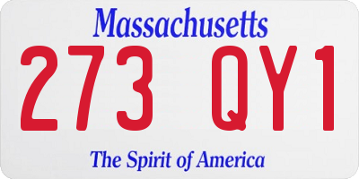 MA license plate 273QY1