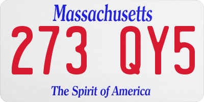 MA license plate 273QY5