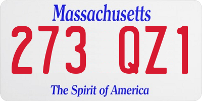 MA license plate 273QZ1
