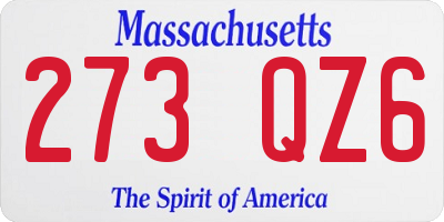 MA license plate 273QZ6