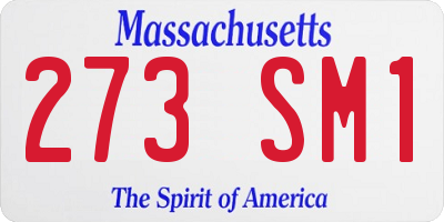 MA license plate 273SM1