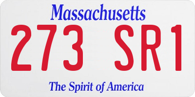 MA license plate 273SR1