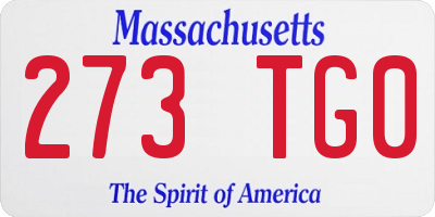 MA license plate 273TG0