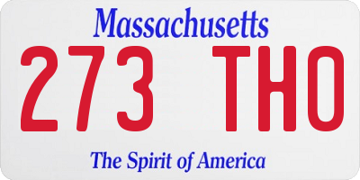 MA license plate 273TH0