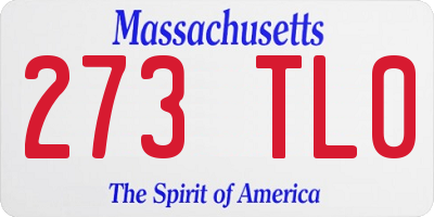 MA license plate 273TL0