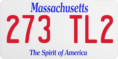 MA license plate 273TL2