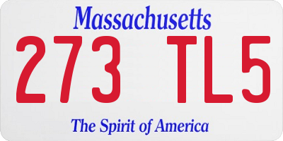 MA license plate 273TL5