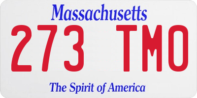 MA license plate 273TM0