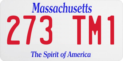 MA license plate 273TM1