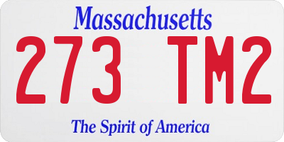 MA license plate 273TM2