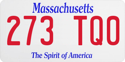 MA license plate 273TQ0