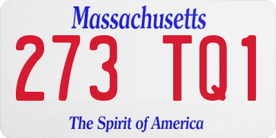 MA license plate 273TQ1